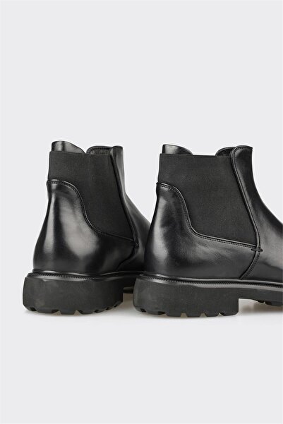 Elle Shoes Siyah Deri Erkek Günlük Bot