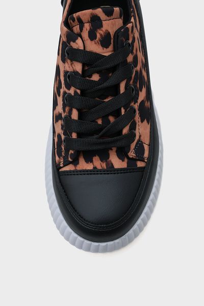 Capone Outfitters Pantofi de damă Glori cu șireturi cu model leopard