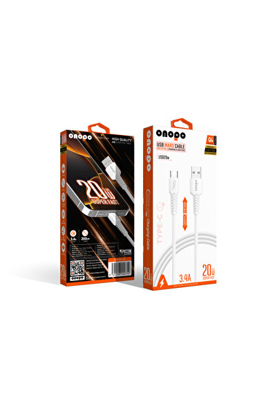 onopo Android Uyumlu Type-c To Usb Kablo 3.4a Hızlı Şarj Ve Data Kablosu 2m - Q4