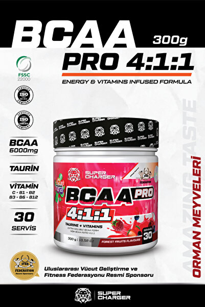 Bcaa 4:1:1 300g Orman Meyveli Aromalı Bcaa Ve Amino Asit Takviyesi, Kas Onarımı Ve Enerji Desteği