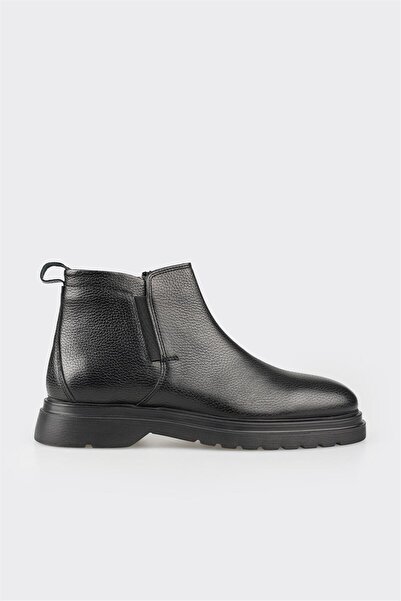 Elle Shoes Siyah Deri Erkek Günlük Bot