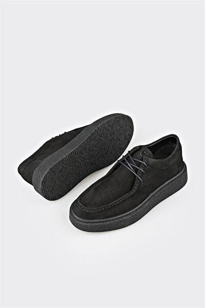 Elle Shoes Black Leather Men's Casual Shoes