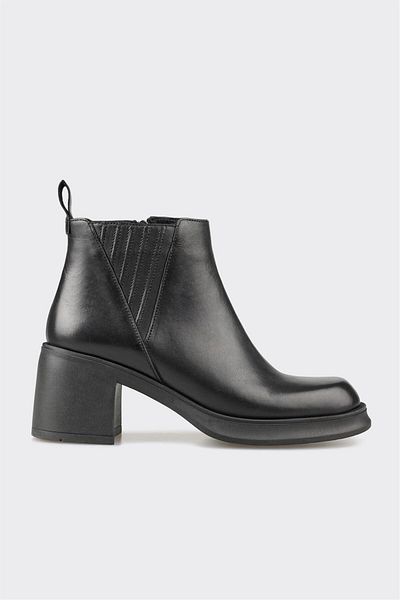 Elle Shoes Μαύρα Δερμάτινα Γυναικεία Casual Μποτάκια