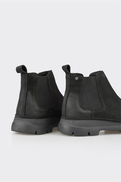 Elle Shoes Siyah Deri Erkek Günlük Bot
