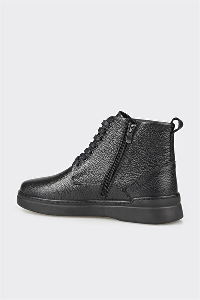Elle Shoes Siyah Deri Erkek Günlük Bot