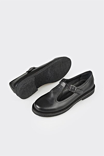 Elle Shoes Black Leather Women's Casual Shoes