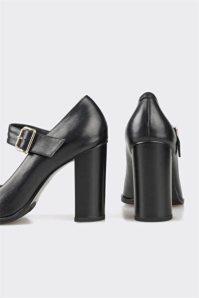 Elle Shoes Black Leather Women's Shoes