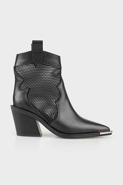 Elle Shoes Black Women's Western Boots