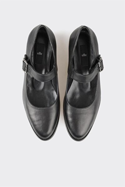 Elle Shoes Black Leather Women's Casual Shoes