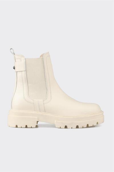 Elle Shoes Bej Deri Kadın Günlük Bot