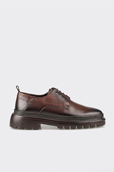 Elle Shoes Brown Leather Men's Casual Shoes