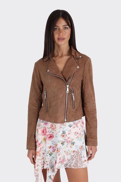 Elle Shoes Vizon Deri Kadın Ceket