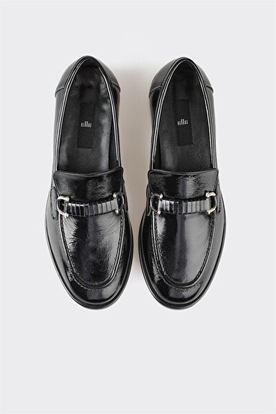 Elle Shoes Siyah Deri Kadın Günlük Ayakkabı