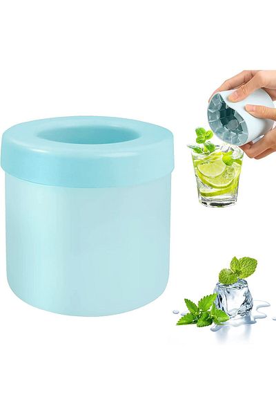 Bogadini 3D Silicone Ice Cube Tray – Cylindrical Design, Easy to Release, Multifunctional