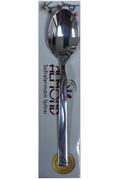 Almond Başak Sade 12 Adet Tatlı Kaşığı 18/10 Paslanmaz Çelik