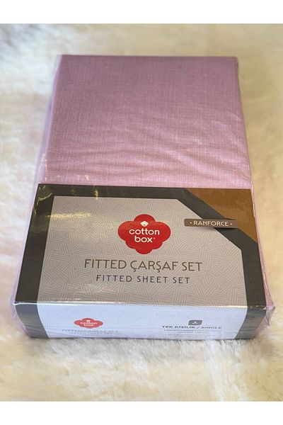 Cotton Box 100% Cotton Ranforce Single Fitted Sheet Set 100X200 cm Lilac