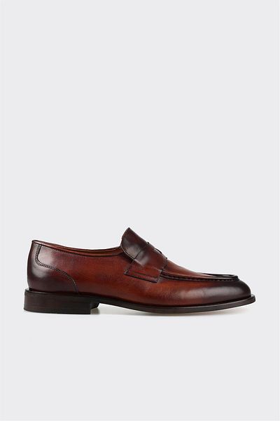 Elle Shoes Tan Leather Men's Loafer