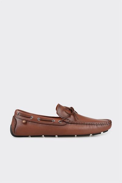 Elle Shoes Tan Leather Men's Casual Shoes