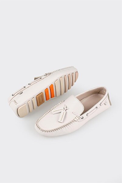 Elle Shoes Beyaz Deri Erkek Günlük Ayakkabı