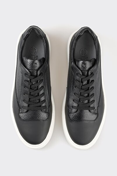 Elle Shoes Black Leather Men's Casual Shoes