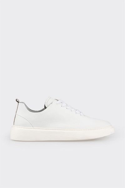 Elle Shoes أحذية رياضية جلدية بيضاء للرجال