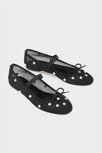 Elle Shoes Black Women's Ballet Flats