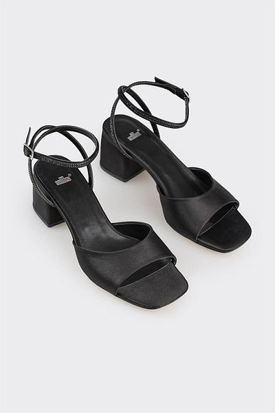 Elle Shoes Black Women's Heeled Sandals