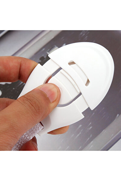 Bogadini Set of 10 Child Safety Locks – Durable Plastic, Adhesive Tape, White Color