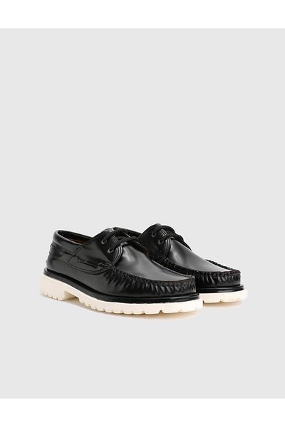 İLVİ Steyr Genuine Leather Black Men's Oxford Shoes