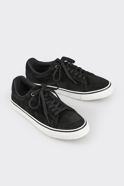 Elle Shoes Black Leather Men's Sports Shoes
