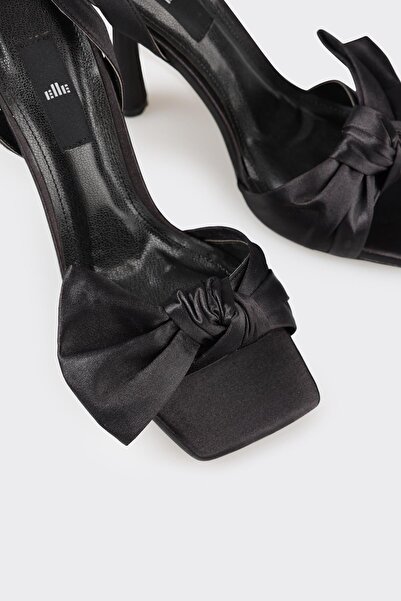 Elle Shoes Siyah Kadın Topuklu Sandalet