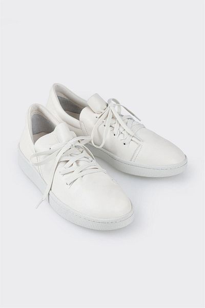 Elle Shoes Ecru Leather Women's Casual Shoes