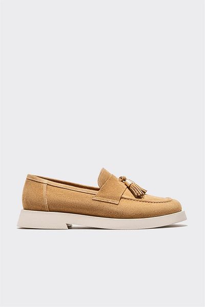 Elle Shoes Natural Leather Women's Loafer