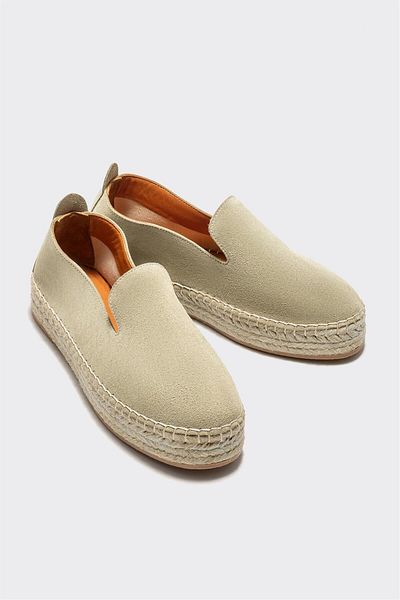 Elle Shoes حذاء إسبادريل نسائي من الجلد الأخضر