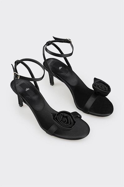 Elle Shoes Black Women's Heeled Sandals