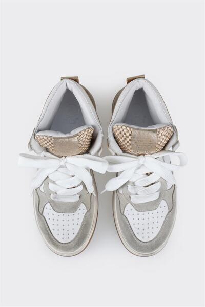 Elle Shoes Gold Deri Kadın Spor Bot
