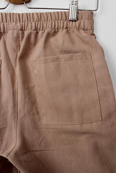 ESİLA KİDS Girl's High Waist Buttoned Gabardine Fabric Pants Comfortable and Stylish Design 9-14 Years Old