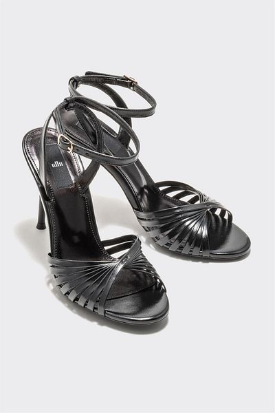 Elle Shoes Black Women's Heeled Sandals