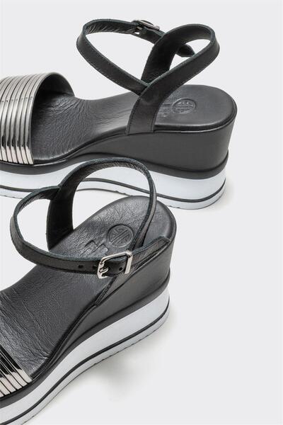 Elle Shoes Black Women's Wedge Heel Sandals