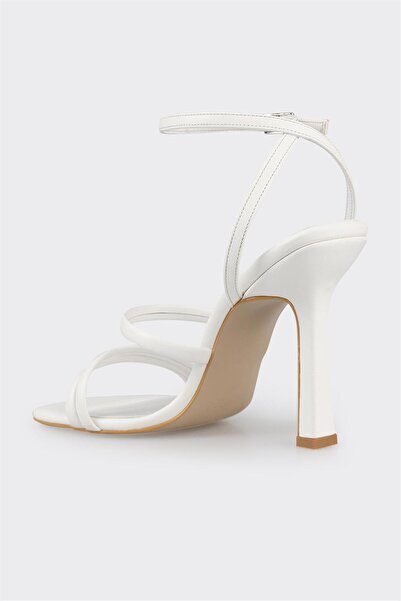 Elle Shoes White Women's Heeled Sandals