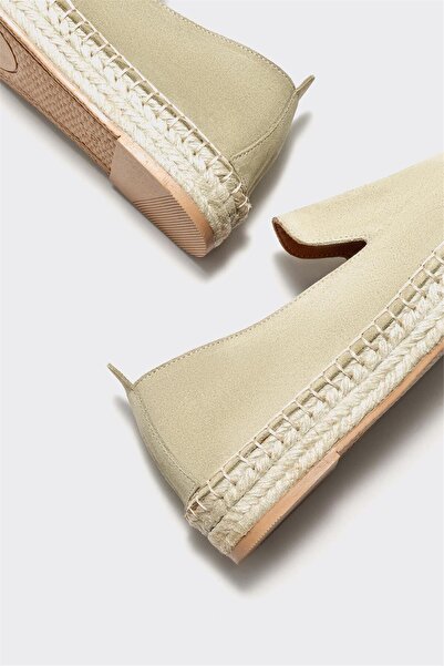 Elle Shoes Yeşil Deri Kadın Espadril