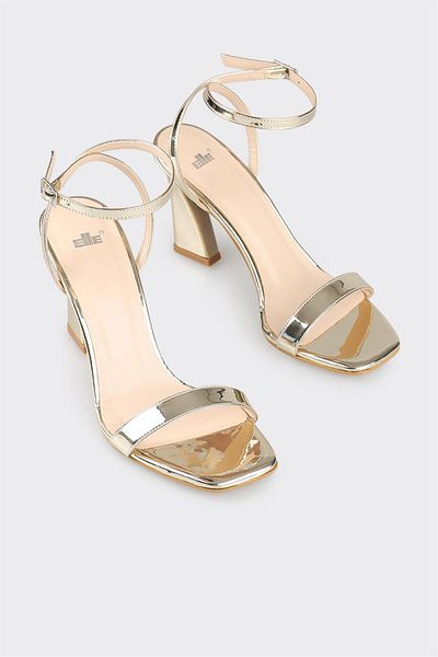 Elle Shoes Gold Women's Heeled Sandals
