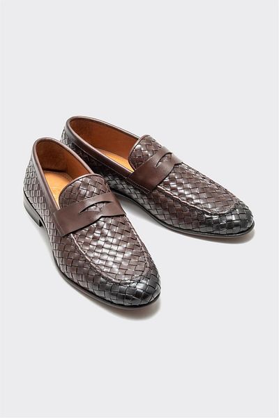 Elle Shoes Brown Leather Men's Classic Shoes