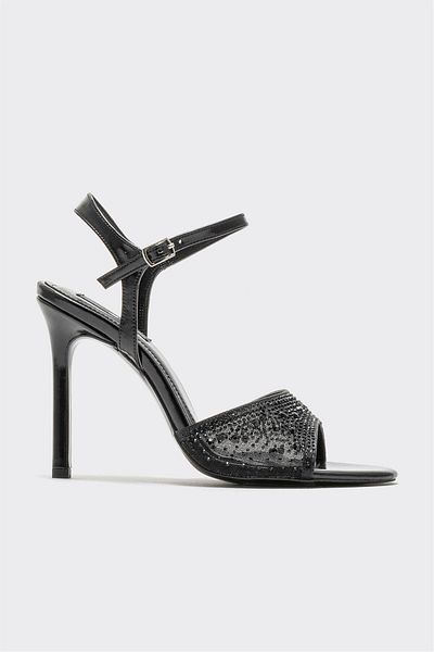 Elle Shoes Black Women's Heeled Sandals
