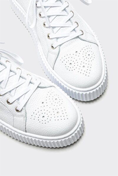 Elle Shoes Beyaz Deri Erkek Spor Ayakkabı 0
