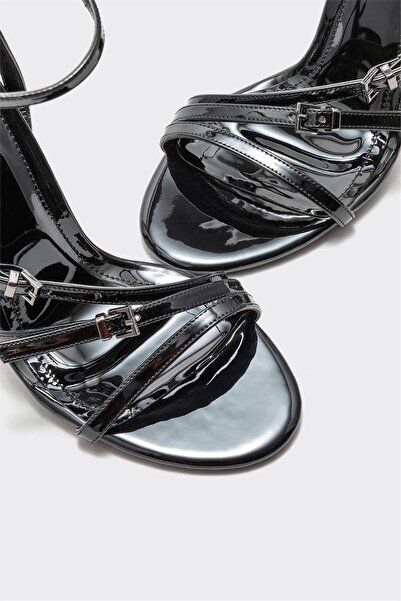 Elle Shoes Siyah Kadın Topuklu Sandalet
