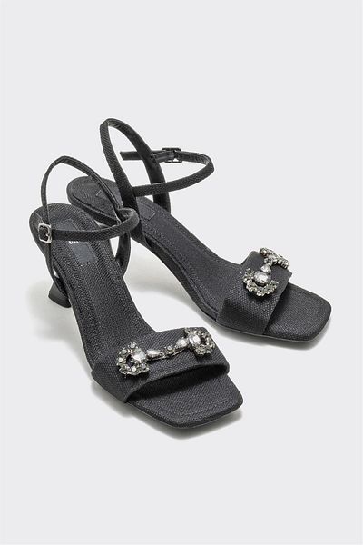 Elle Shoes Black Women's Heeled Sandals