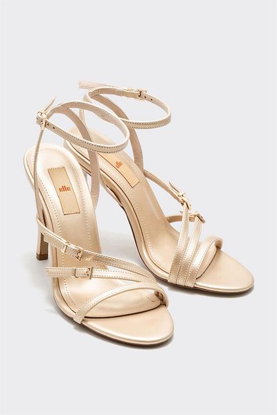 Elle Shoes Gold Women's Heeled Sandals
