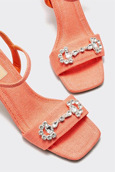 Elle Shoes Orange Women's Heeled Sandals