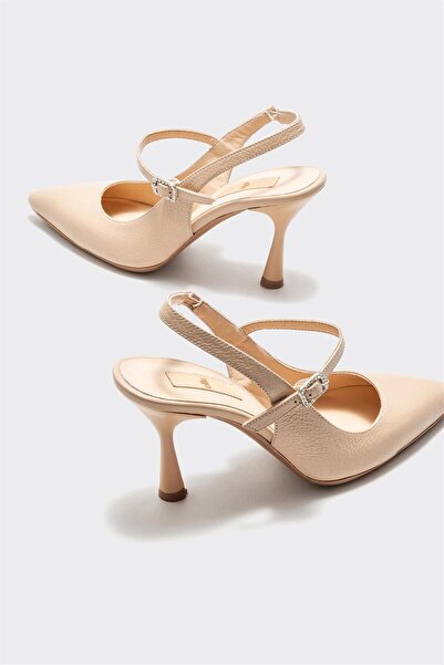 Elle Shoes Mink Leather Women's Heeled Shoes